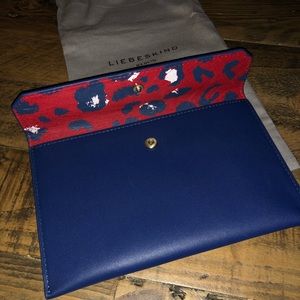 NWOT! Liebeskind navy blue clutch